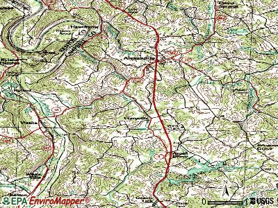 Claryville topographic map