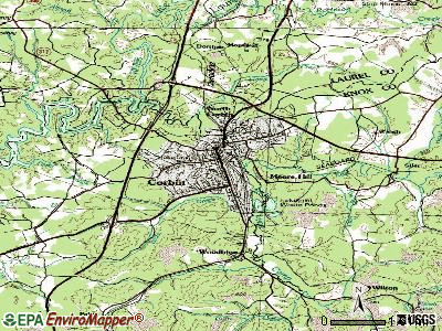 Corbin topographic map