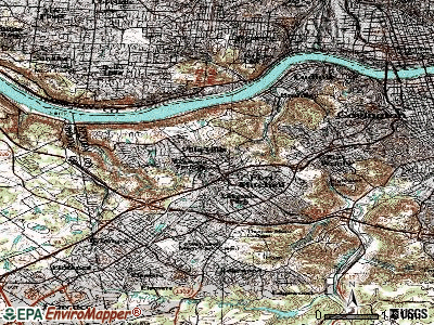 Crescent Springs topographic map