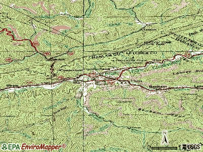 Cumberland topographic map