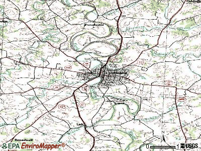 Cynthiana topographic map