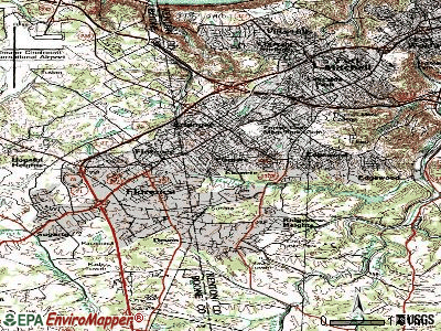 Erlanger Elsmere Schools. Elsmere topographic map