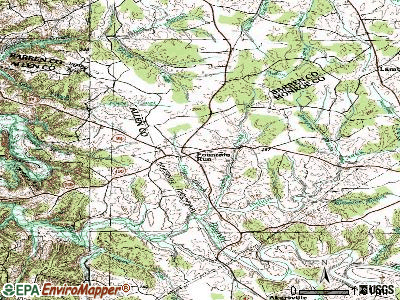 Fountain Run topographic map