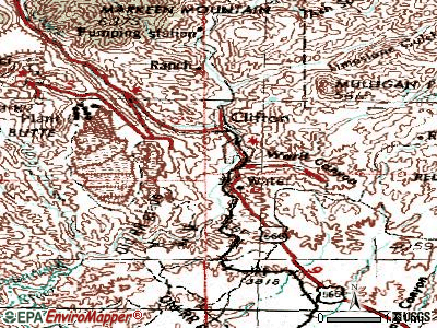 Clifton topographic map