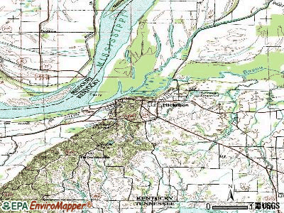 Hickman topographic map