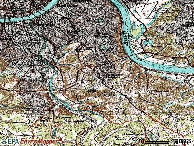 Highland Heights topographic map