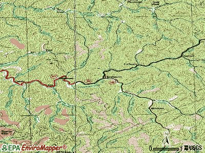 Hindman topographic map