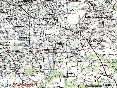 Hollow Creek topographic map