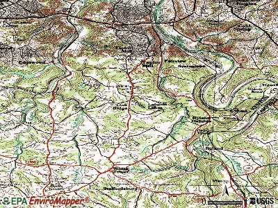 Latonia Lakes topographic map