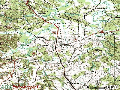 Lewisburg topographic map