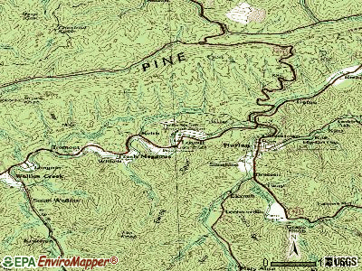 Loyall topographic map