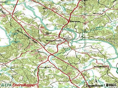 Morgantown topographic map