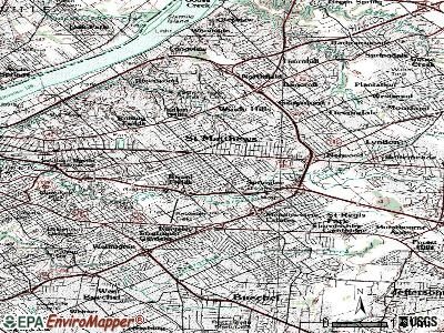 Norbourne Estates topographic map