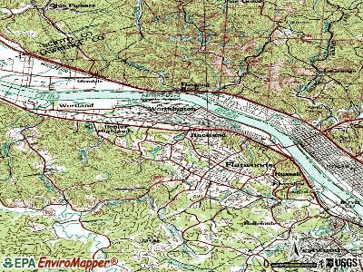 Raceland topographic map