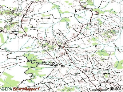 Sacramento topographic map