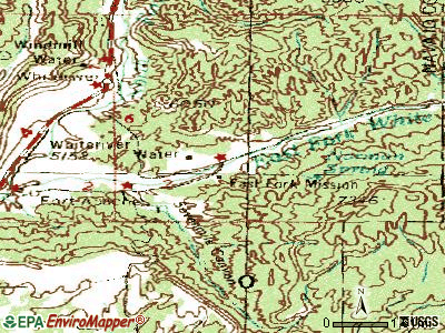 East Fork topographic map