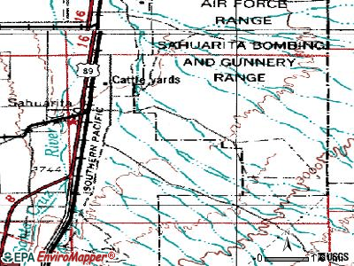 East Sahuarita topographic map
