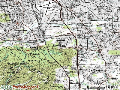 South Park View topographic map