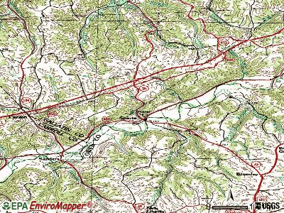 Sparta topographic map