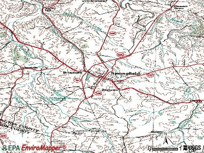 Springfield topographic map
