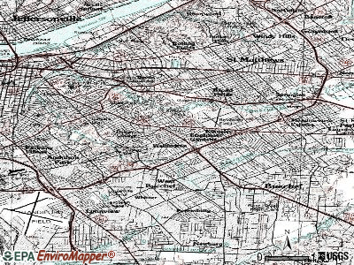 Strathmoor Village topographic map
