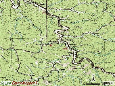 Warfield topographic map