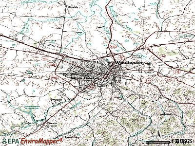 Winchester topographic map