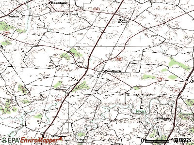 Woodburn topographic map
