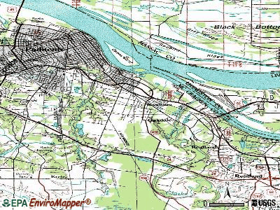 Woodlawn-Oakdale topographic map