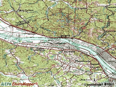 Worthington topographic map