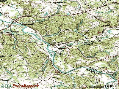 Worthville topographic map