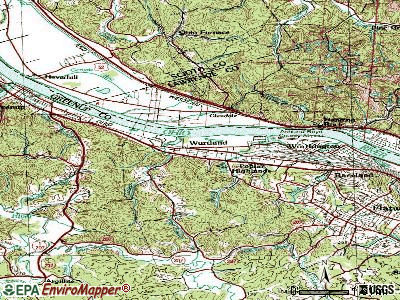 Wurtland topographic map