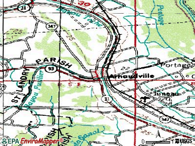 Arnaudville topographic map