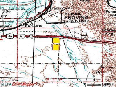 Fortuna Foothills topographic map