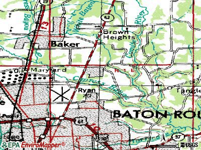 Brownfields topographic map