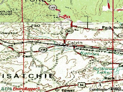 Calvin topographic map