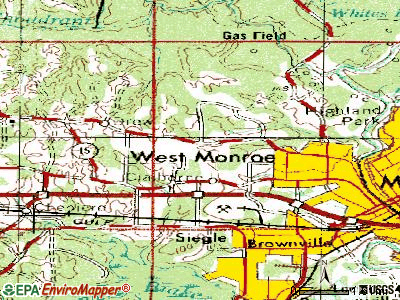 Claiborne topographic map