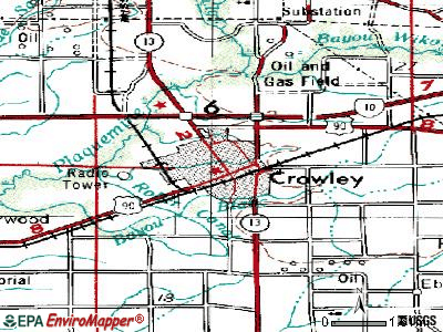 Crowley topographic map