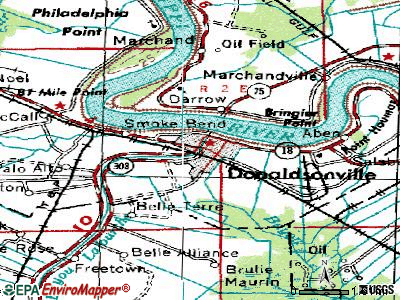 Donaldsonville topographic map
