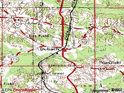 Dubach topographic map