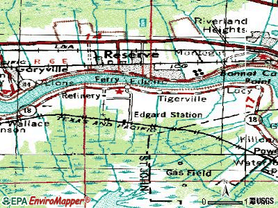 Edgard topographic map