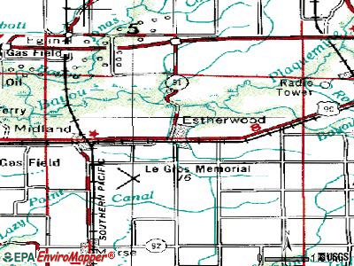 Estherwood topographic map