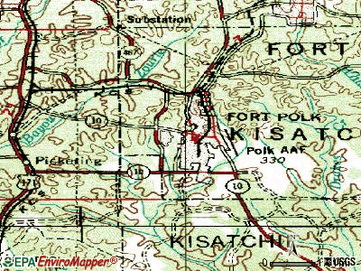 Fort Polk South topographic map