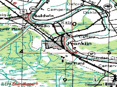 Franklin topographic map