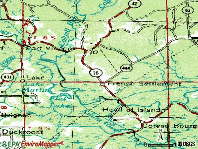 French Settlement topographic map