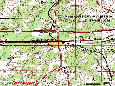 Gibsland topographic map