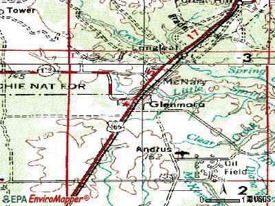 Glenmora topographic map