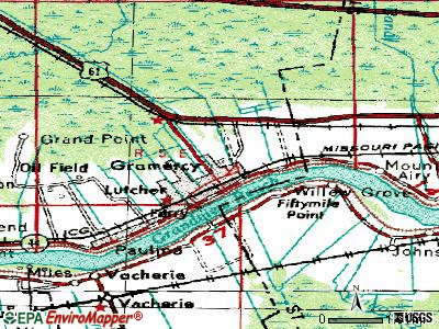 Gramercy topographic map
