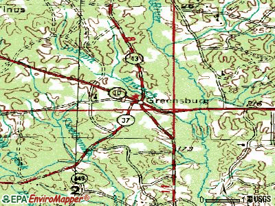 Grand Coteau topographic map