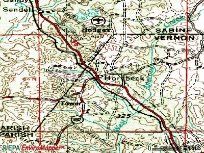 Hornbeck topographic map